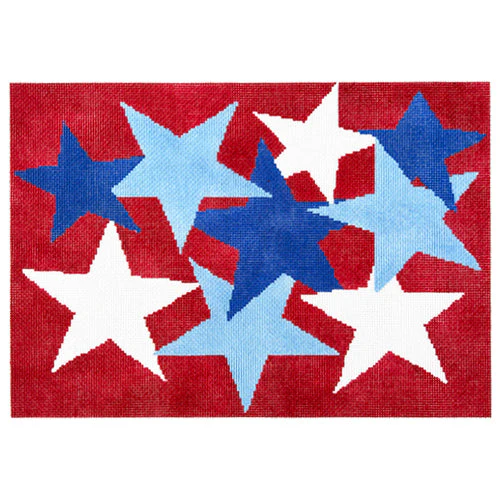 Stars on Red Background