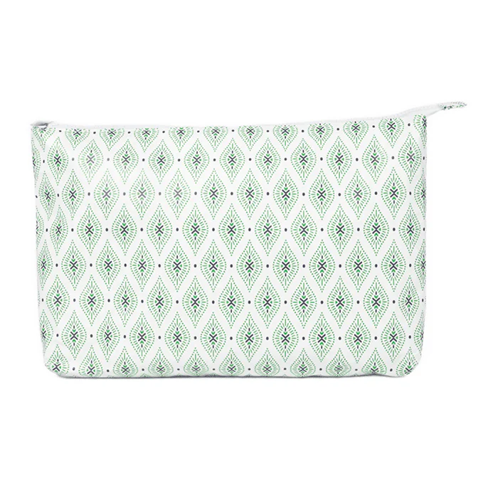 Large Stash Bag 13x9 - Green Ikat
