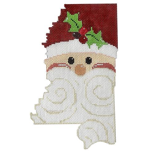State Shaped Santa - Mississippi