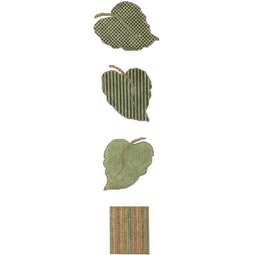 Stem and 3 Leaves for 3D Pumpkin