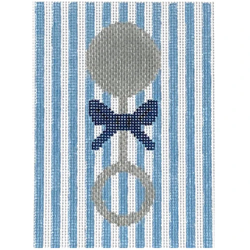 Sterling Baby Rattle on Blue