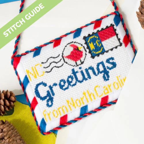 Stitch Guide - North Carolina Greeting Card