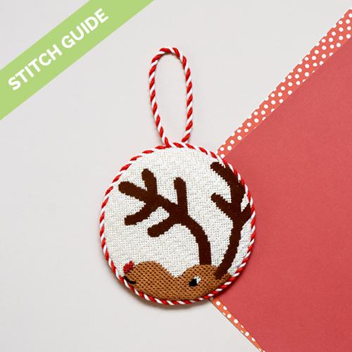 Stitch Guide - Peeking Reindeer