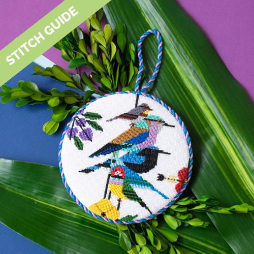 Stitch Guide - Rainforest Birds Ornament