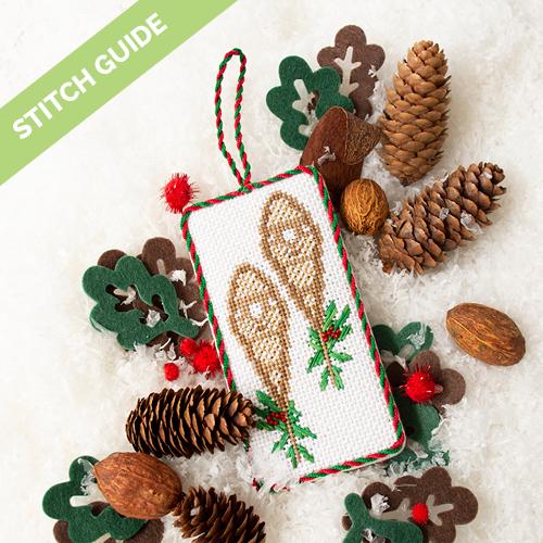 Stitch Guide - Retro Ski Lodge - Wooden Snow Shoes