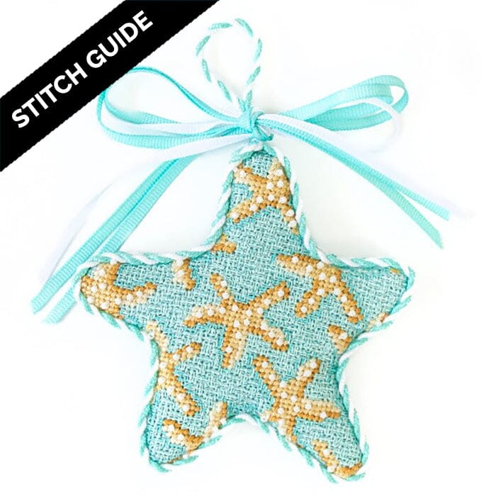 Stitch Guide - Starfish on Aqua Starfish Ornament