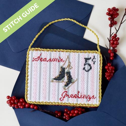 Stitch Guide - Vintage Stamp Collection - Ice Skates