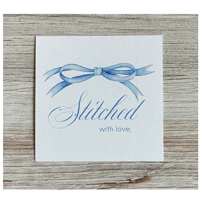 Stitched With Love - Blue Bow Gift Tag Pack