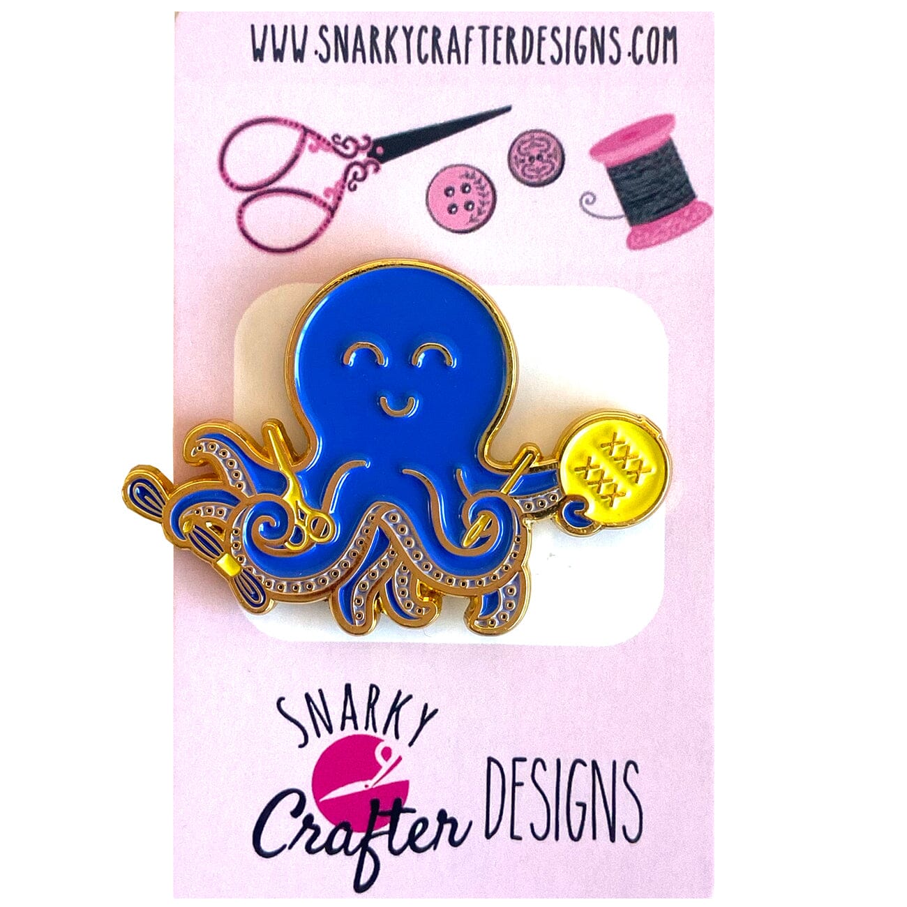 Stitching Octopus BLUE Needleminder