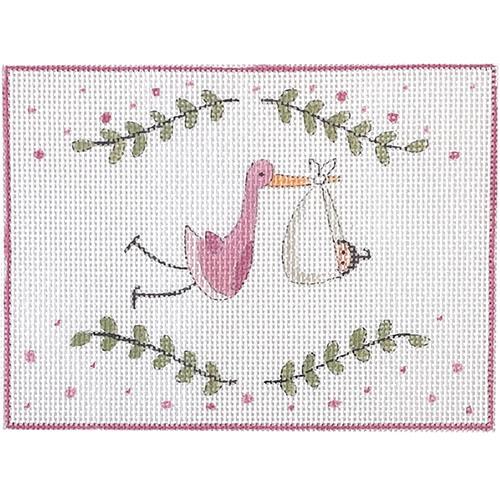 Stork & Baby Girl Delivery