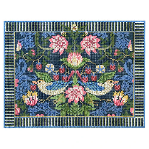 Strawberry Thief Banded Pillow