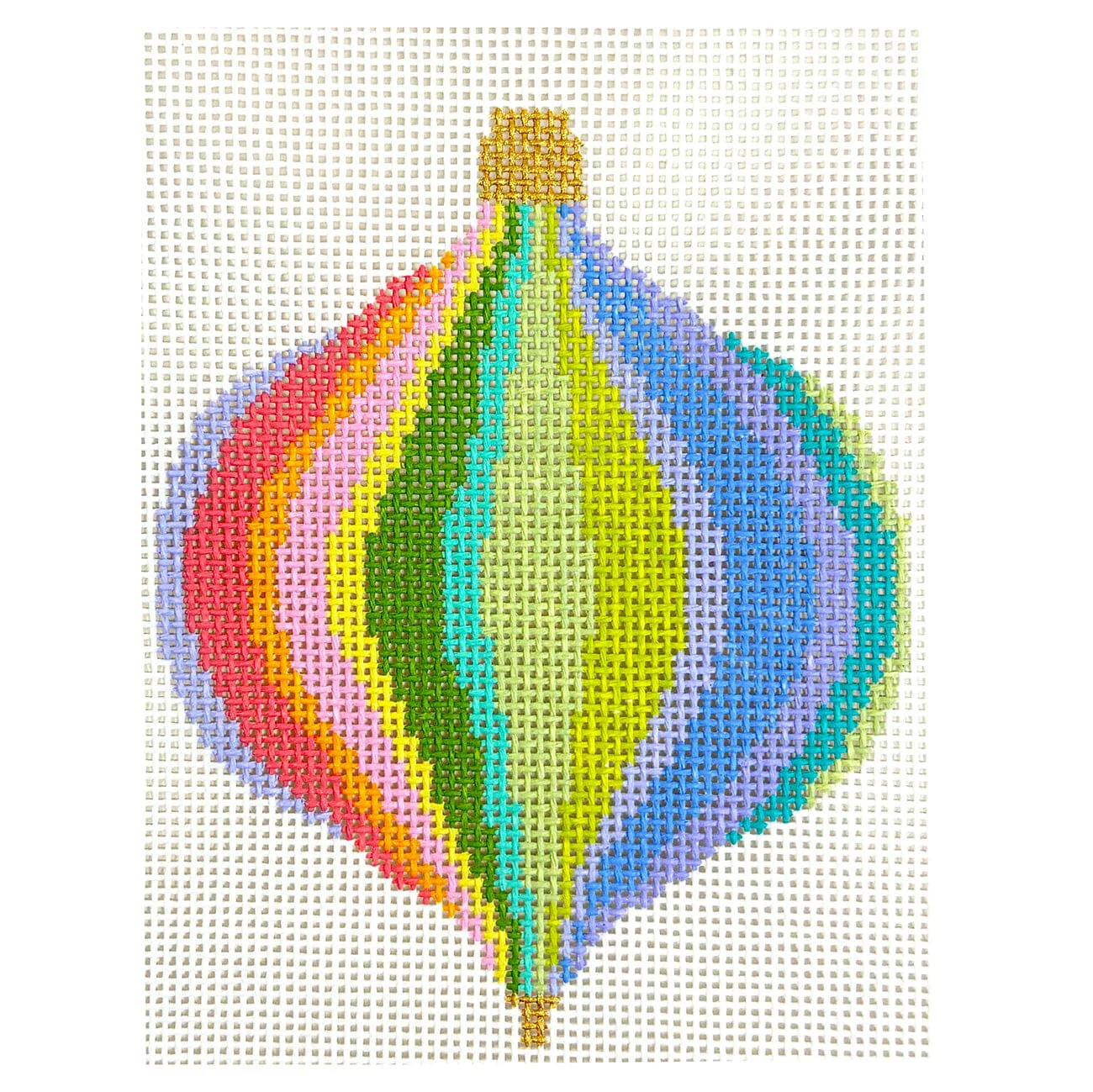 Striped Teardrop Bauble