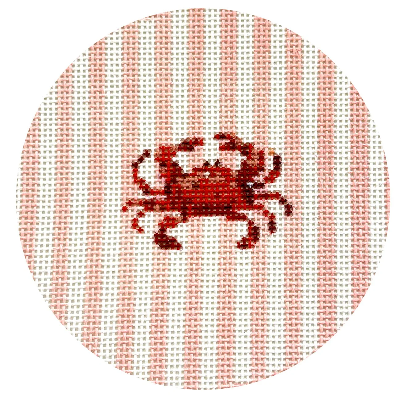 Pink Striped Crab Round
