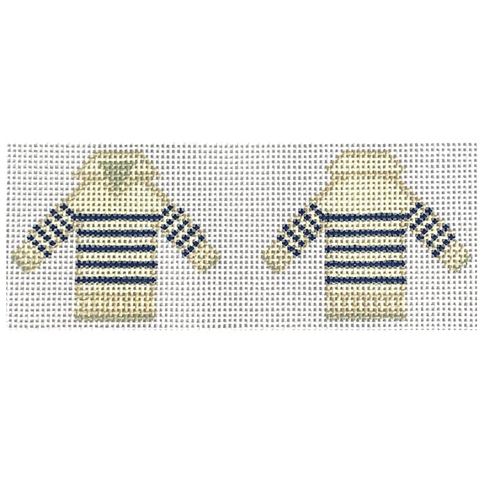 Striped Sweater 3D Front & Back
