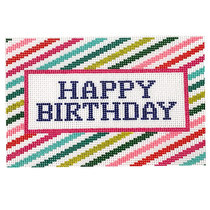 Stripes Happy Birthday