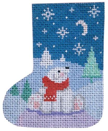 Little Polar Bear Mini Skate Ornament