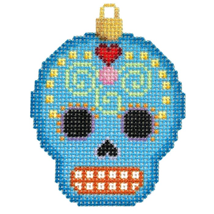 Sugar Skull Ornament/Blue