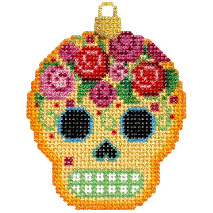 Sugar Skull Ornament/Gold