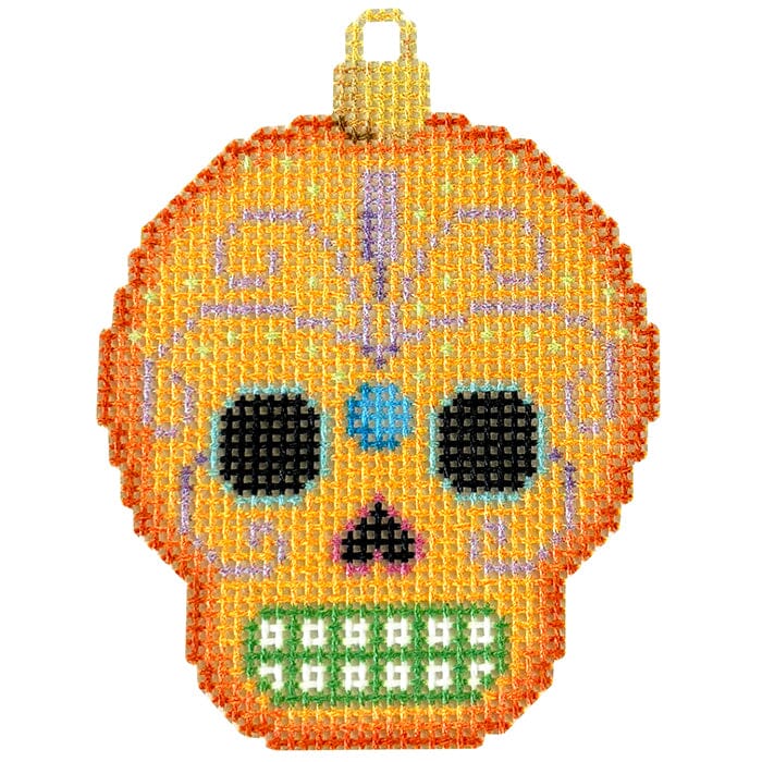Sugar Skull Ornament/Orange