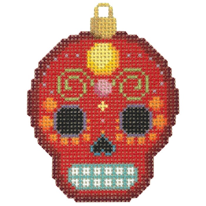 Sugar Skull Ornament/Red