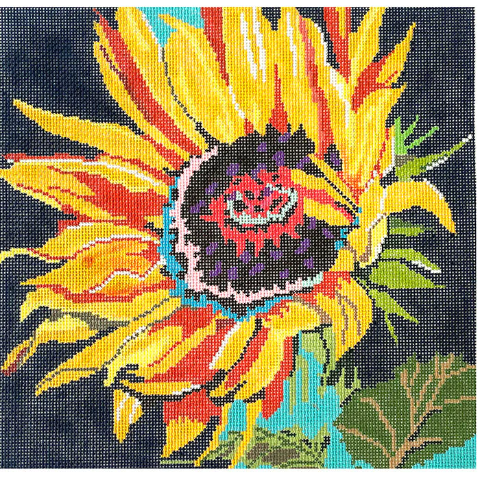 Sunflower on Purple