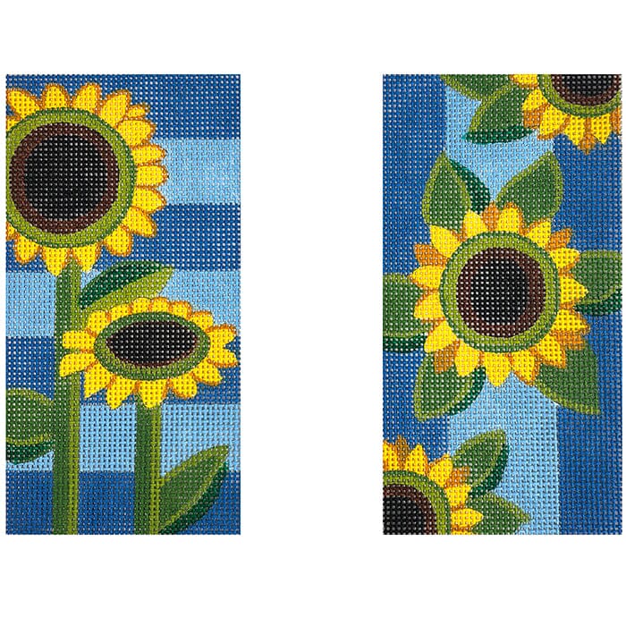 Sunflowers on Blue Eyeglass
