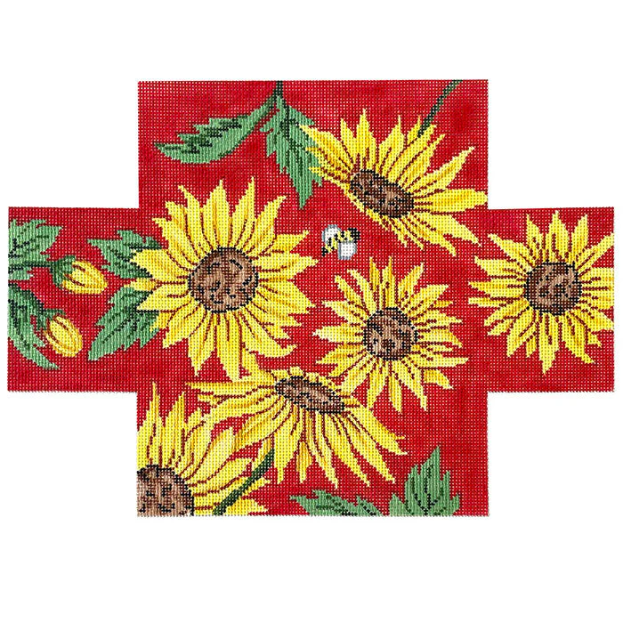 Sunflowers on Red Brick Cover