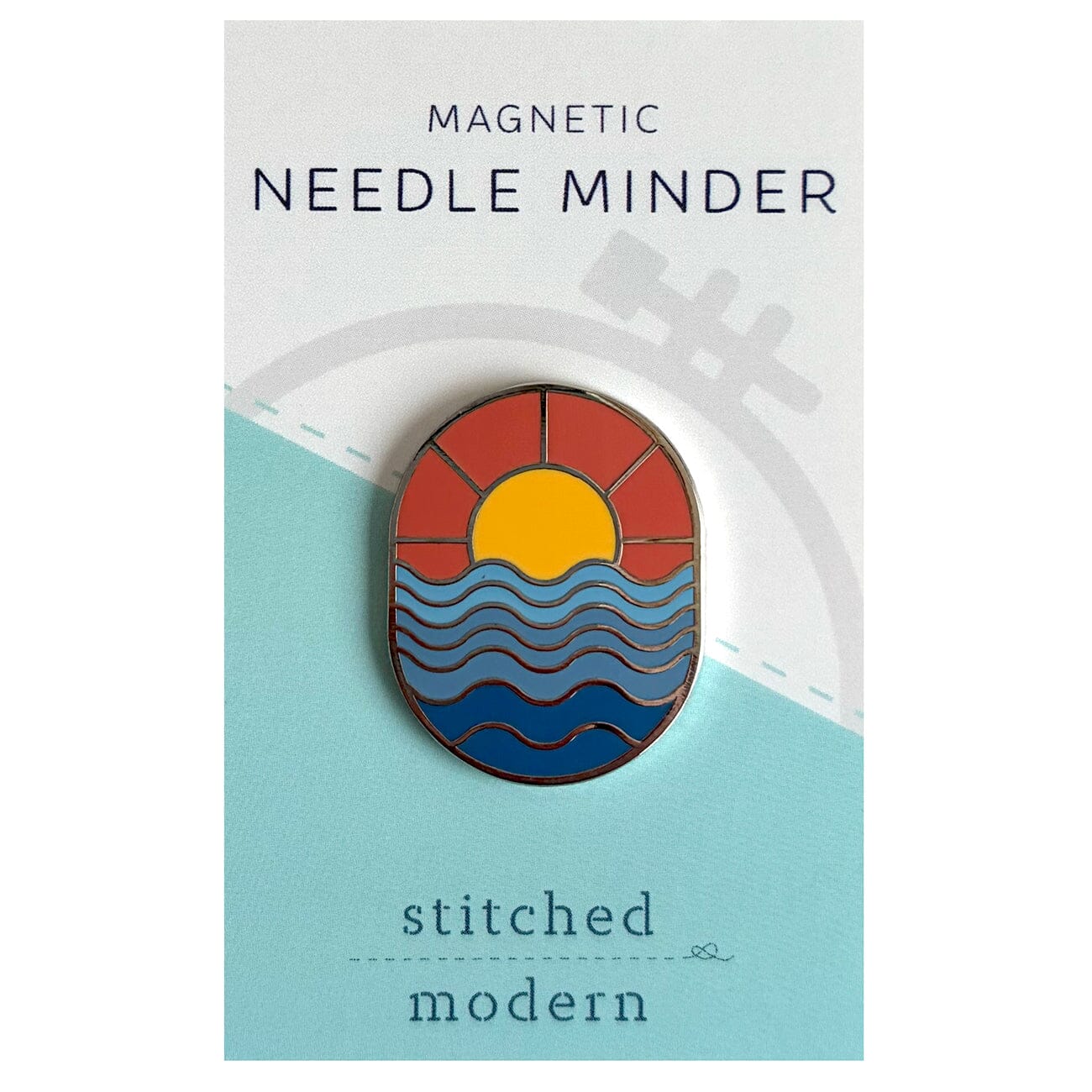 Sunset Waves Oval Needle Minder
