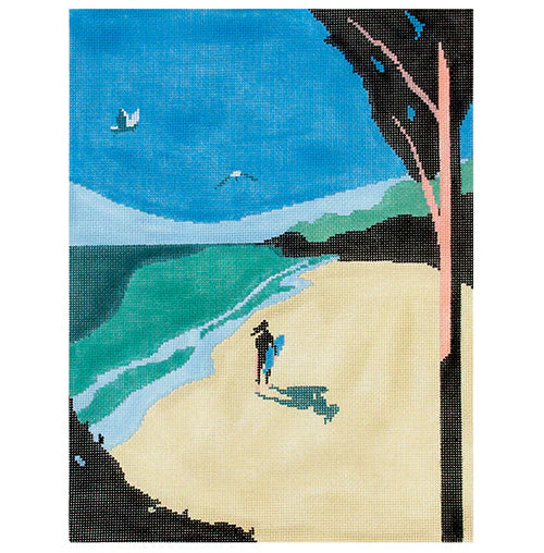Surfer Girl on the Beach