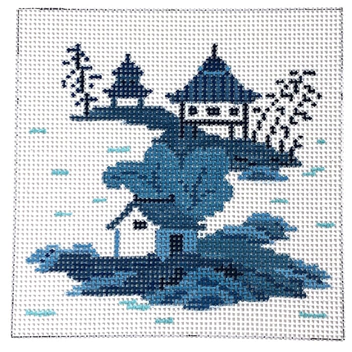 Asian Islands Square - 3 Houses/Blue