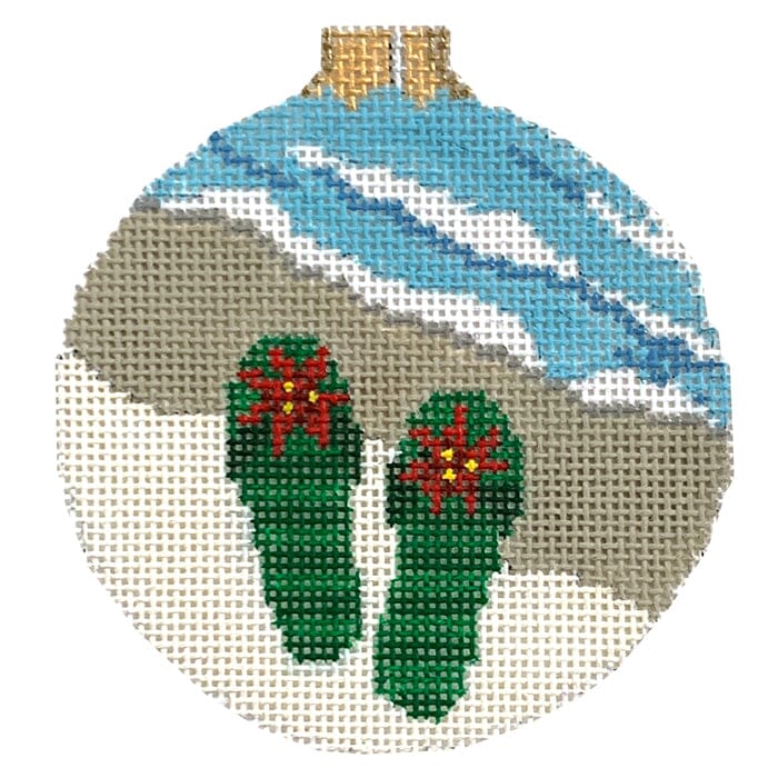 Christmas Flip Flops, 3.25" Round
