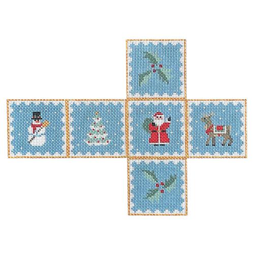 Christmas Medley Cube Ornament