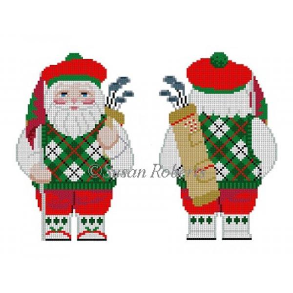 Golfing Santa, Two-Sided