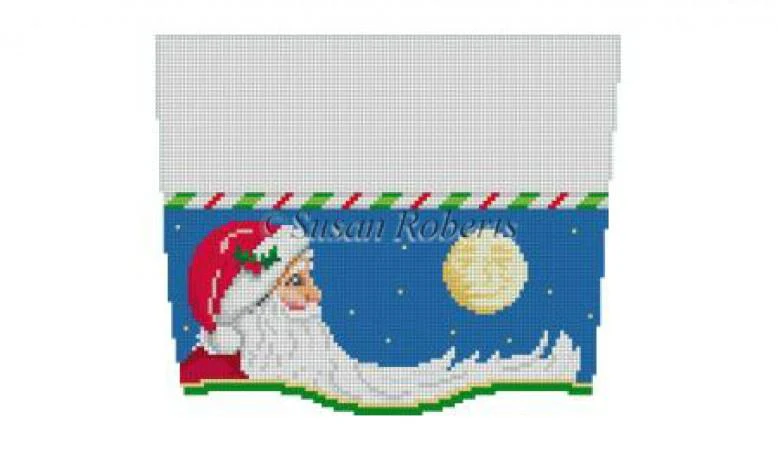 Moonlit Santa Stocking Topper