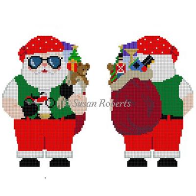 Motorcycle Santa, Two Sided on 18