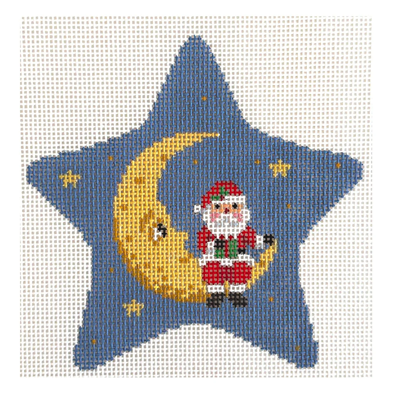 Star, Santa Sitting on Moon