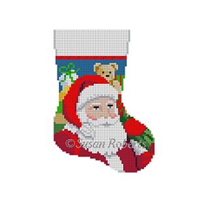 Santa with Toy Bag Mini Sock