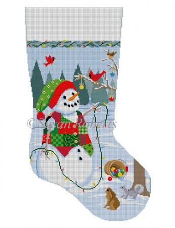 Snowman with Lights Stocking