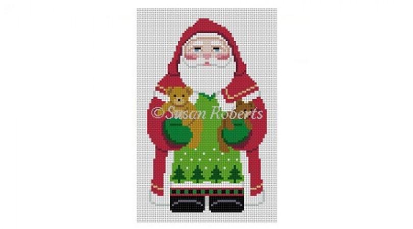 Tree Coat Santa with Teddies