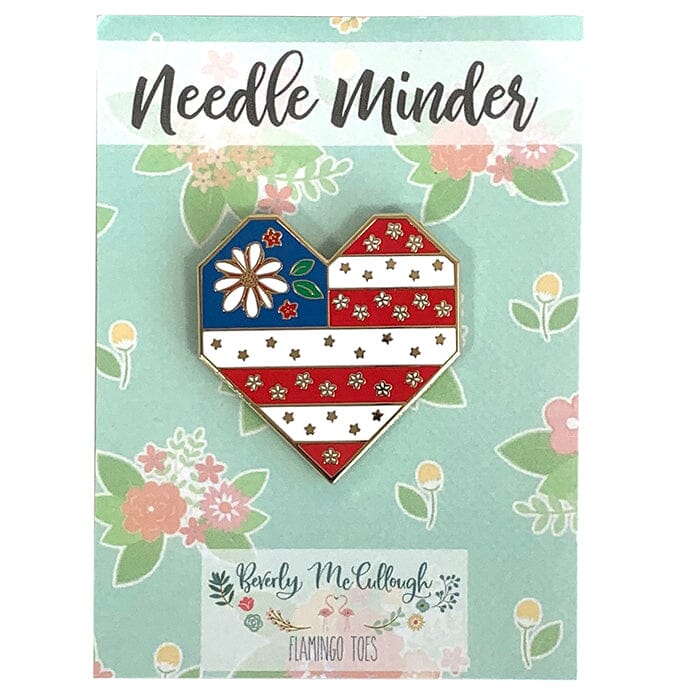 Sweet Freedom Heart Flag Needle Minder