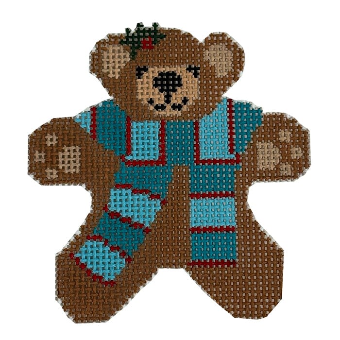 Teddy Bear Ornament - Striped Scarf