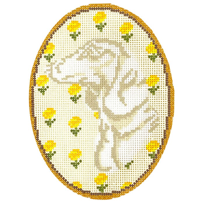 The Dachshund Flower Cameo