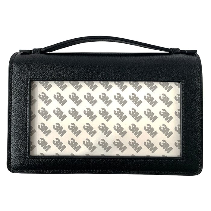 The Everyday Clutch - Black LEATHER with Gold Chain - Image 3