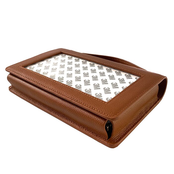 The Everyday Clutch - Cognac with Gold Chain - Image 4