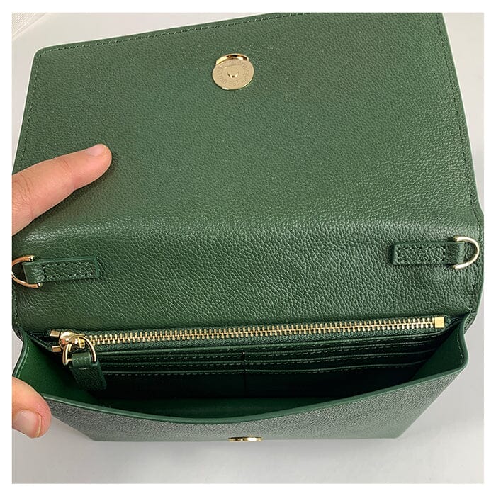 The Everyday Clutch - Green with Gold Chain - Image 2