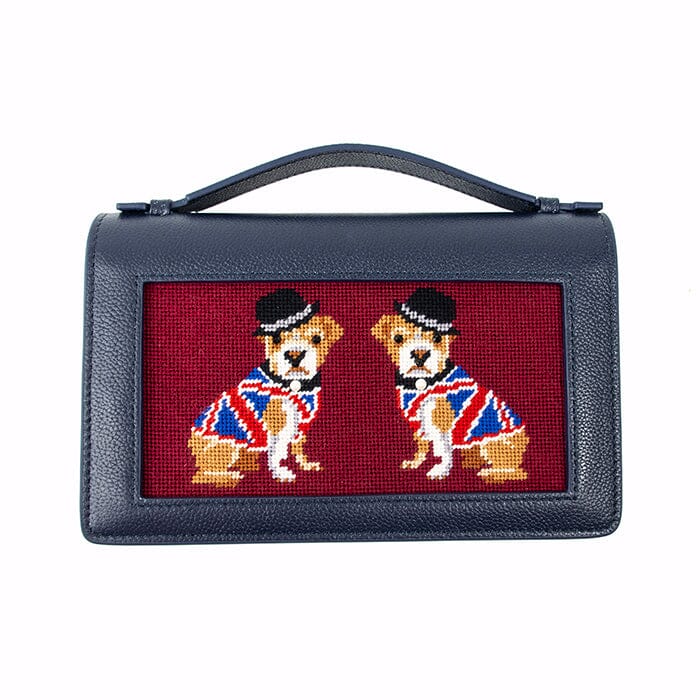 The Everyday Clutch - Navy with Silver Chain