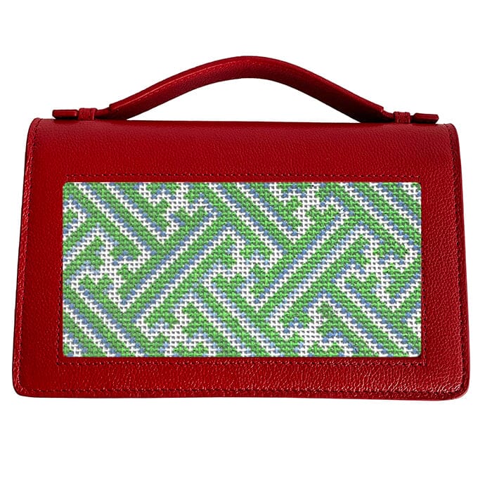The Everyday Clutch - Red with Silver Chain