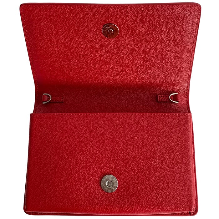 The Everyday Clutch - Red with Silver Chain - Image 2