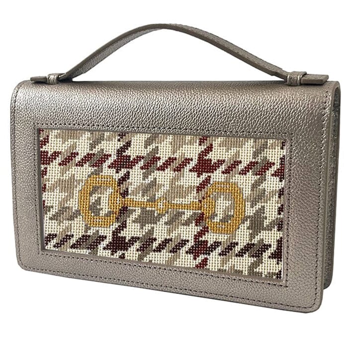 The Everyday Clutch - Metallic Taupe with Gold Chain