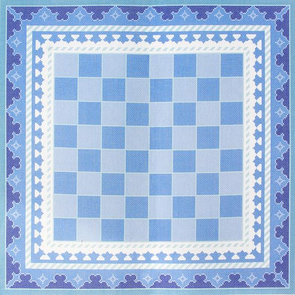 The Gambit Chessboard - Blue Canvas